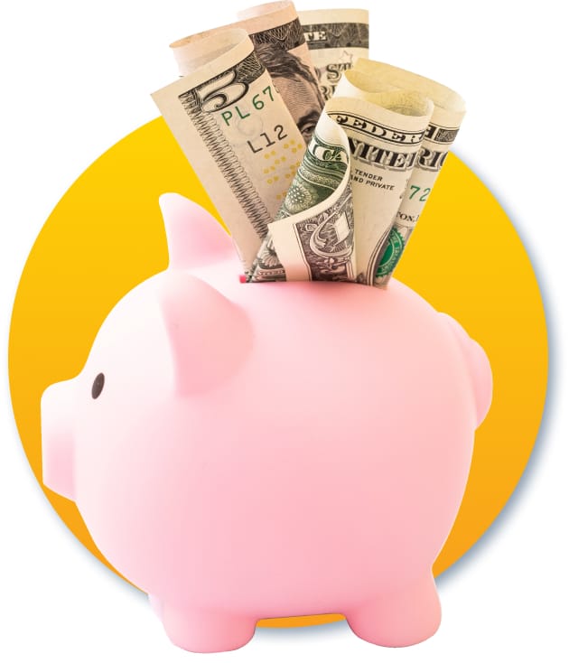 A piggy bank stuffed with savings — Peoples Perks