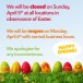 Easter Sunday Hours